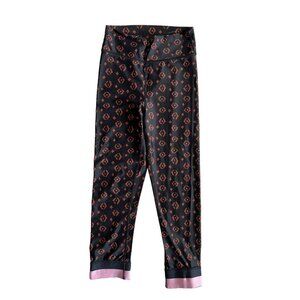 The Upside Women's Geometric‎ High Rise Crop Active Legging  Black Size XS